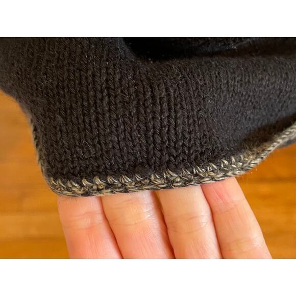 Coldwater Creek Ramie & Cotton Blend Black Patchwork Fall Leaves Cardigan 2X - Picture 7 of 12